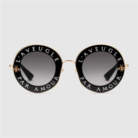 round frame metal sunglasses gucci|Gucci 53mm round sunglasses.